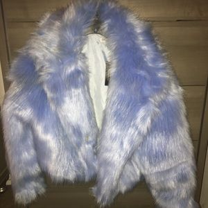 Baby Blue Faux Fur Jacket